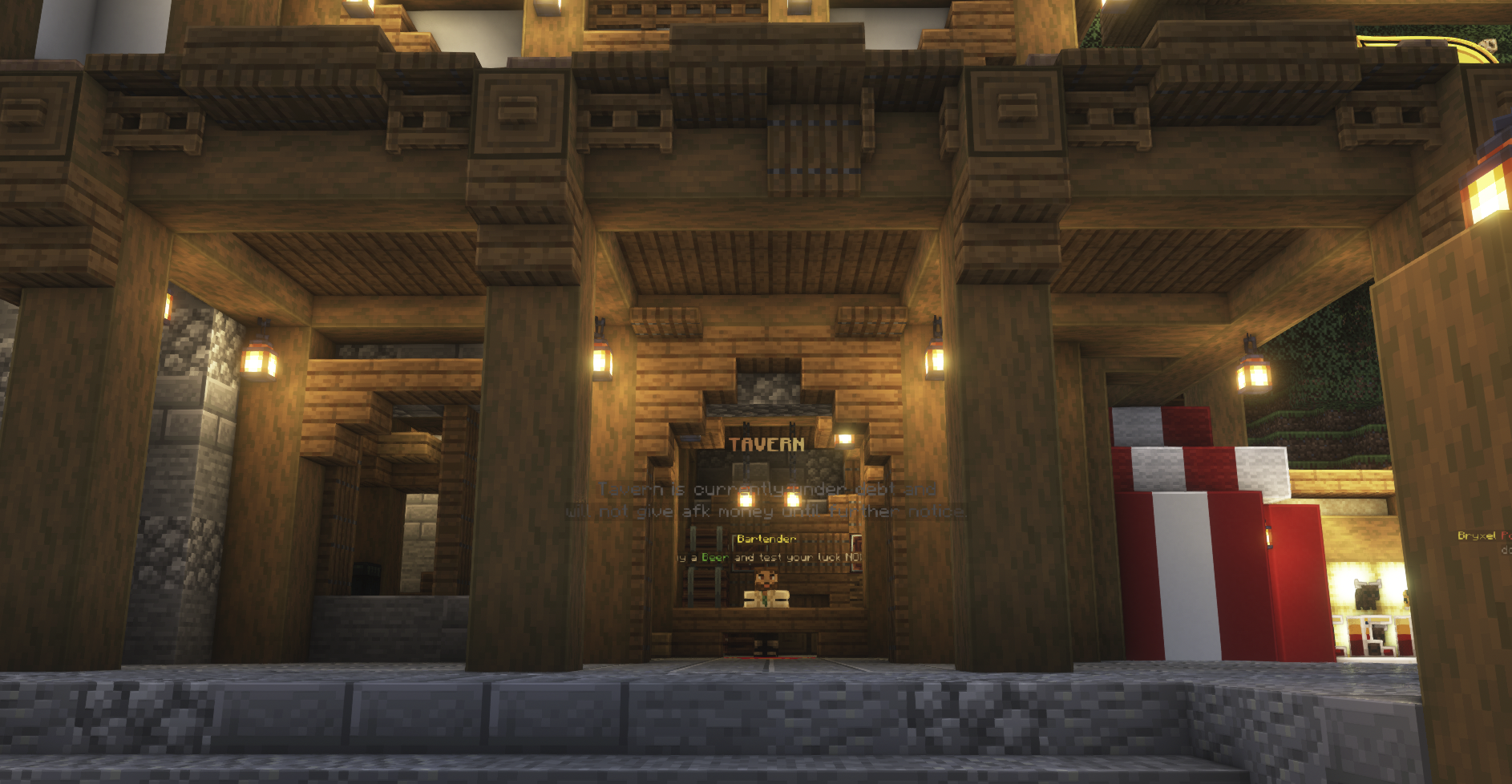 Minecraft Interior with Signs